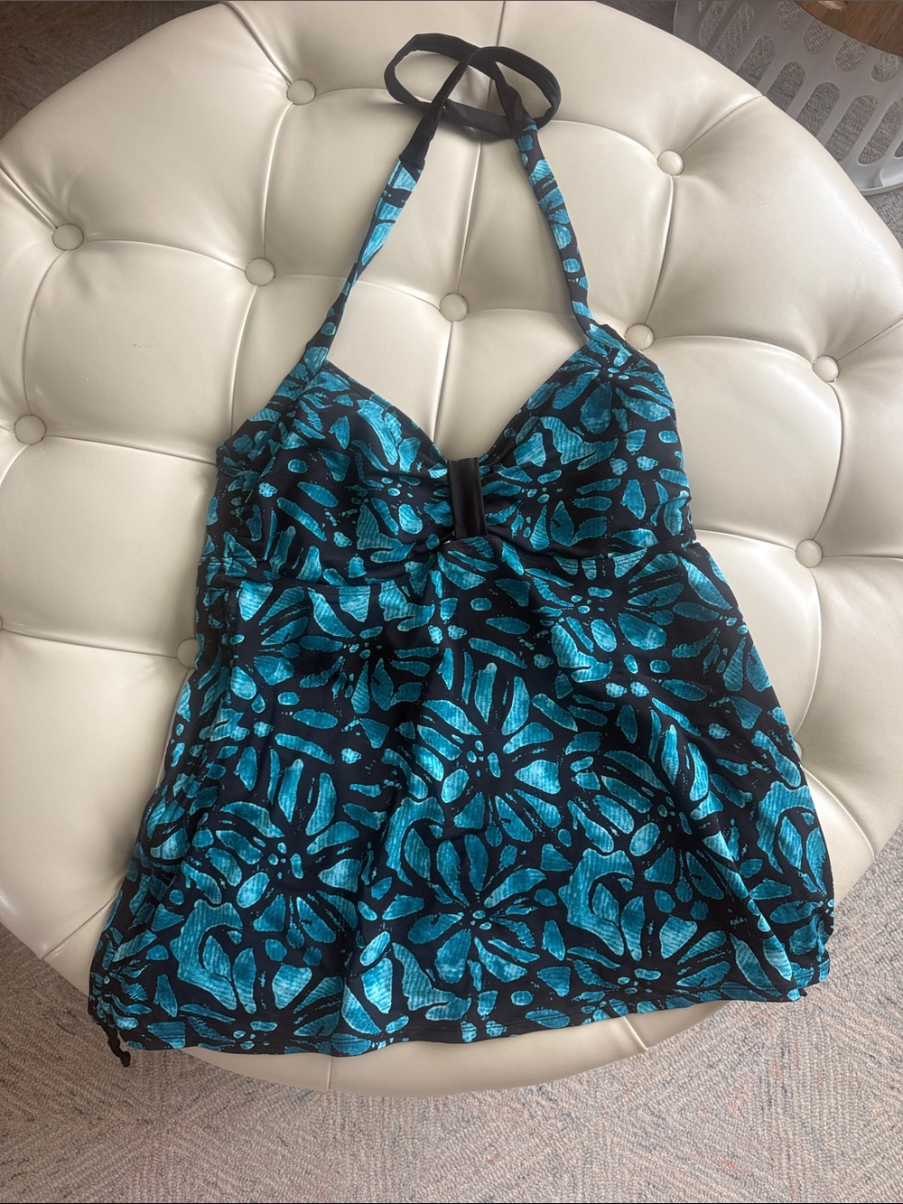 Target Women Swim Tankini Top in Teal and Black